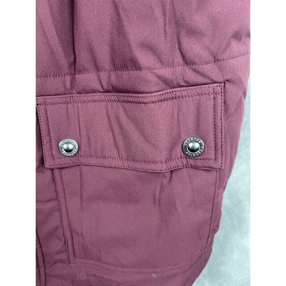 Men's Vest Fleece Lined Red Puffer Full Zip Snap Quilted Sz Small - Picture 4 of 8